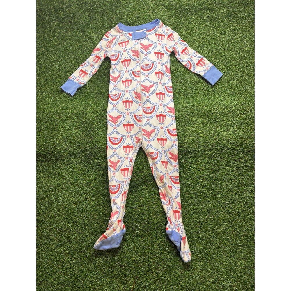 The Beaufort Bonnet Company Knox’s Night Nights 18-24M Americana Footie Pajamas